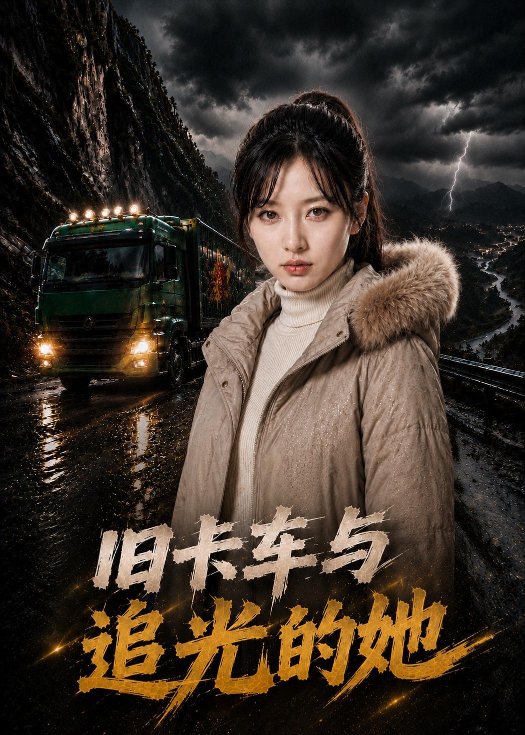 旧卡车与追光的她